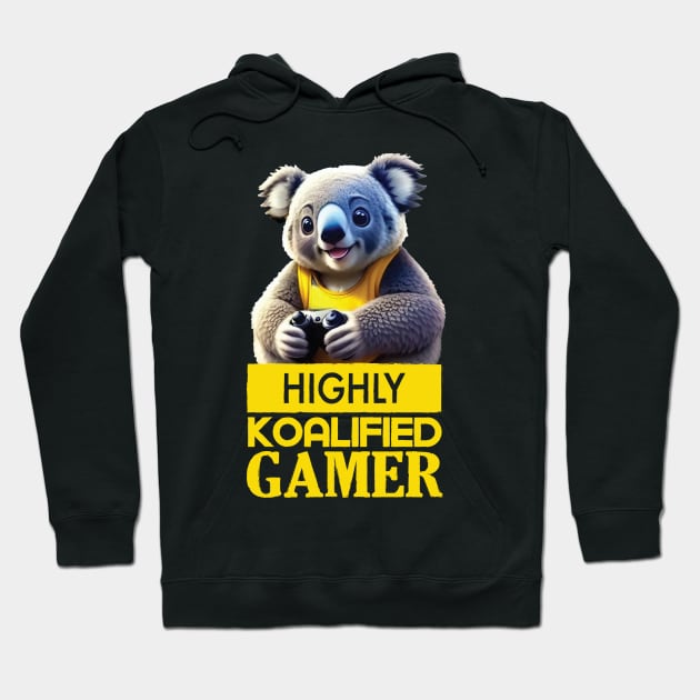 Just a Highly Koalified Gamer Koala 2 Hoodie by Dmytro